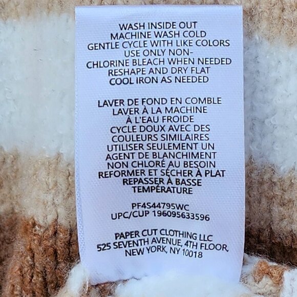 LOVELY Heart Shape Button Sweater Women's Size Large Brown White BNWT WILD SKYE - Picture 7 of 8